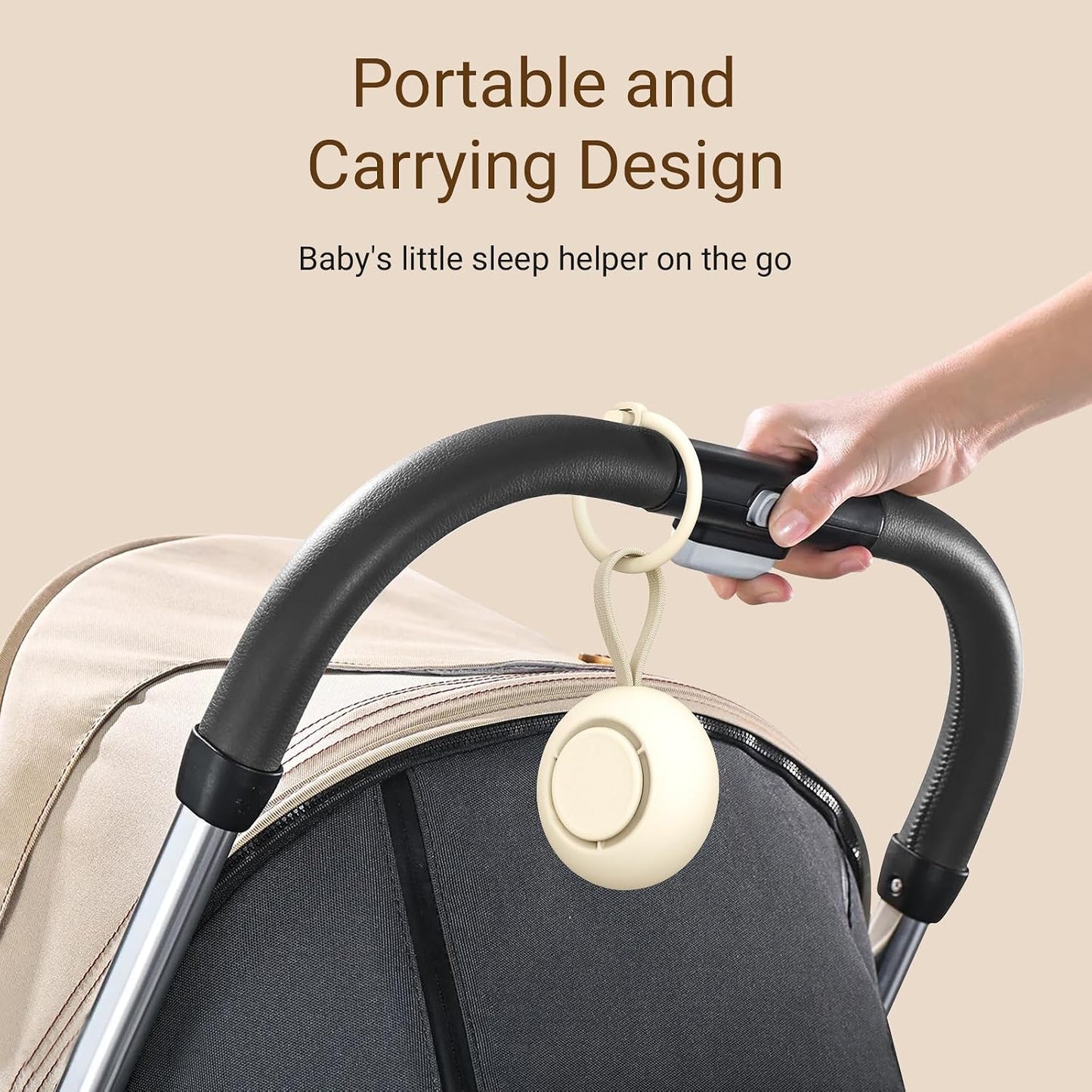 HotPortable Baby Sound Machine [White Noise for Babies Kids Adults][Timer Function][20 Soothing Sounds][Sleep Soother] 15 Hours Battery Life, Travel,Registry,Gifts,Shower,Clips on Baby Stroller