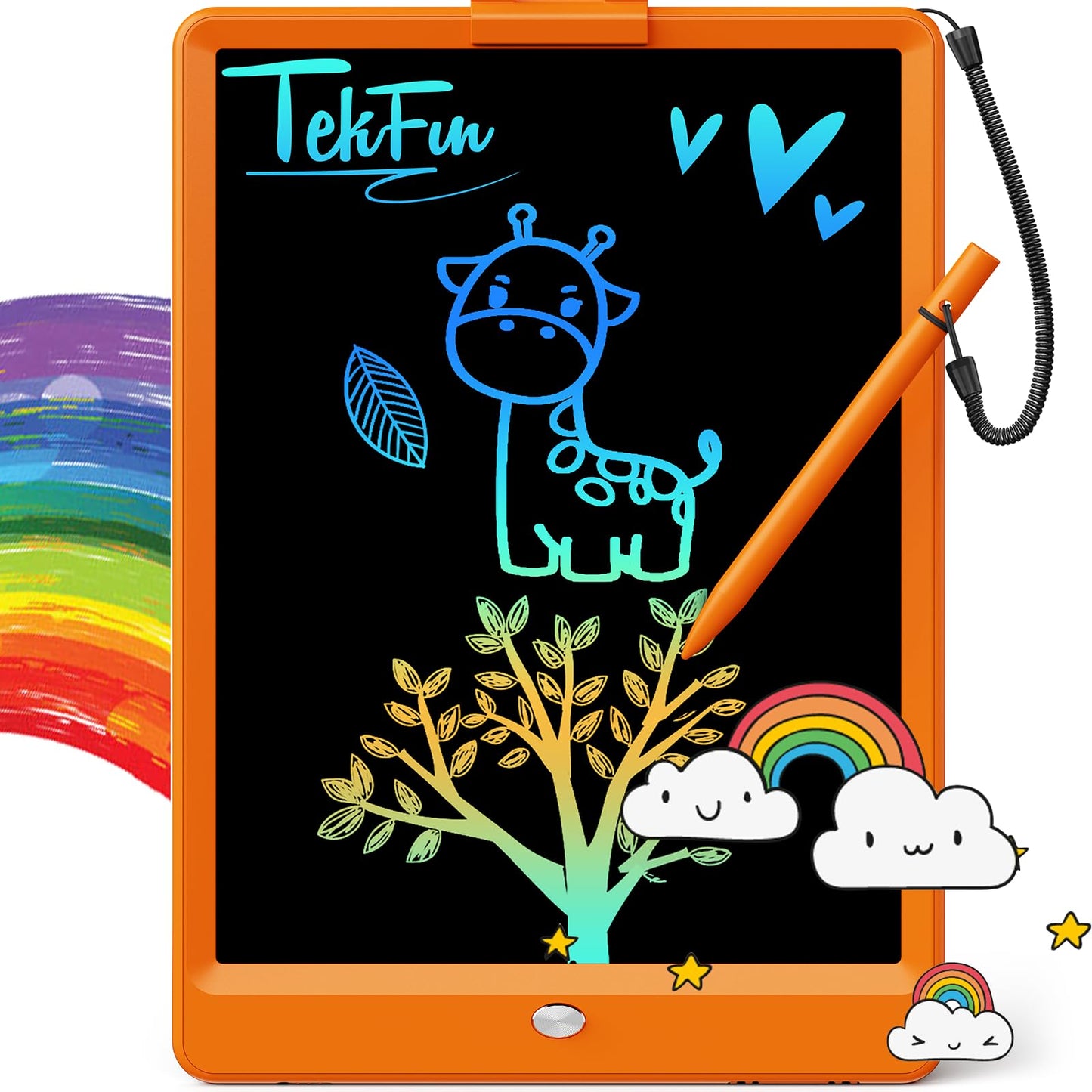 Hot TEKFUN LCD Writing Tablet for Kids, 10-inch Coloring Drawing Pad, Mess Free Doodle Board, Airplane Travel Toys for Boys and Toddlers, Road Trip Essentials, Gifts for 3 4 5 6 7 8 Year Old Girls (Pink)
