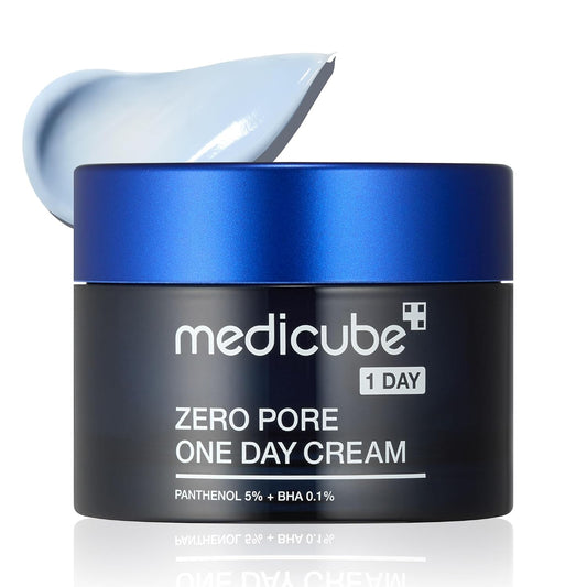 Hotmedicube Zero Pore One-Day Cream - Moisturizer for Pore & Oily Skin | Visible Pores & Excess Oil Care - Pore Refining with Panthenol, Salicylic Acid, and Niacinamide, Korean Skincare, 1.69 fl.oz
