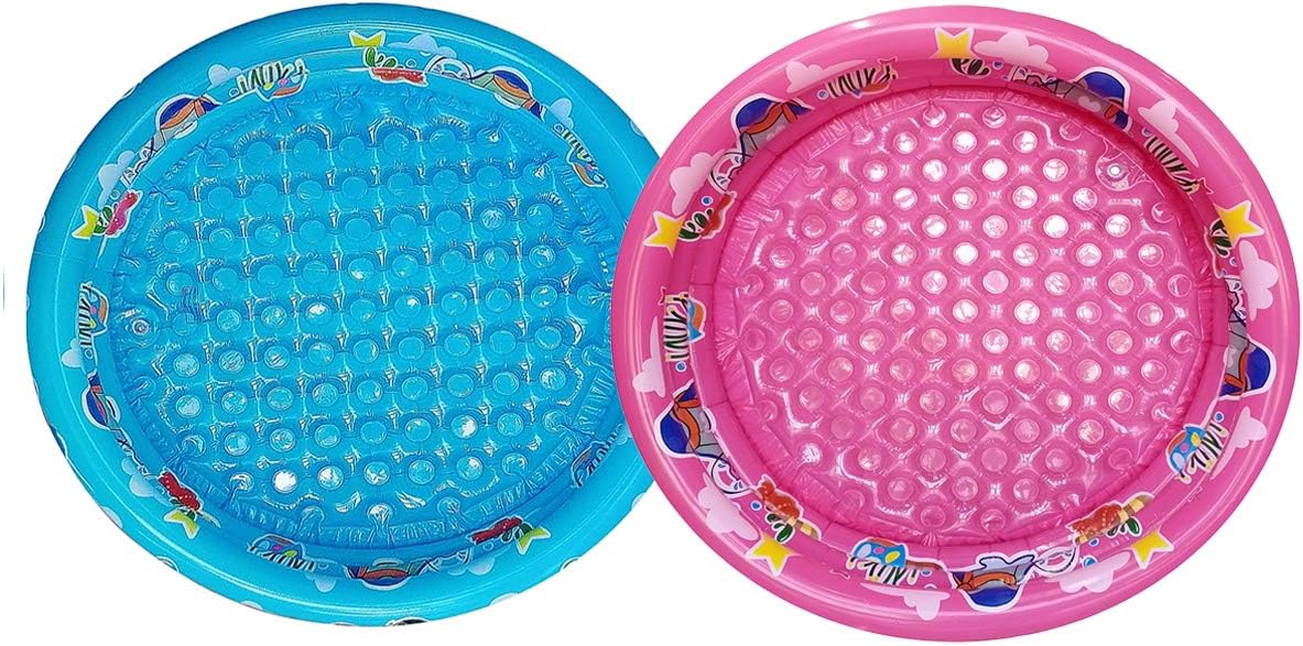 Hot3 Rings Kiddie Pool for Toddler, 48”X12”，Kids Swimming Pool, Inflatable Baby Ball Pit Pool, Small Infant Pool (Blue)