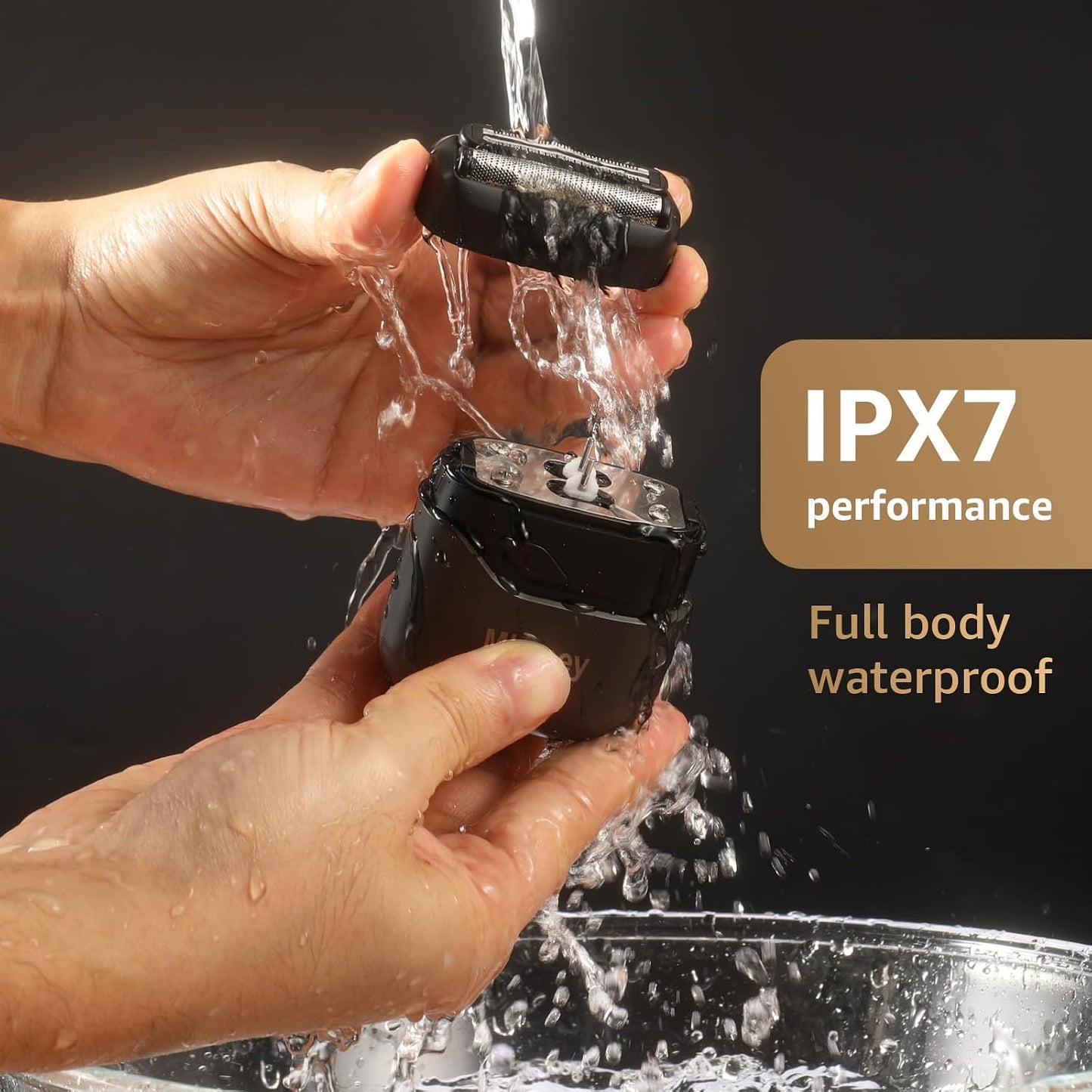 HotMbzoey Electric Foil Shavers for Men: Mini Electric Razor for Face - IPX7 Waterproof Cordless Razor with LED Display & Fast Charge - Micro-Comb Technology & Precision Blades，Father's Day Gifts