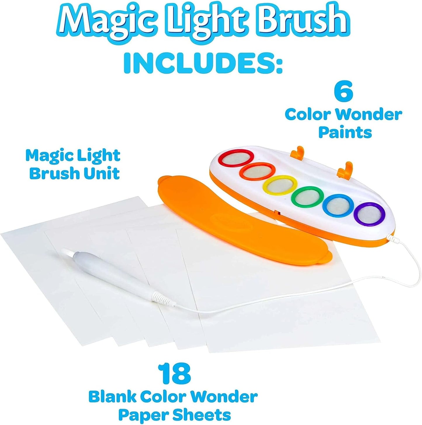 Hot Crayola Color Wonder Magic Light Brush, Mess Free Painting Station for Kids, Gift for Kids, Learning Toddler Activity Toy, Ages 3+