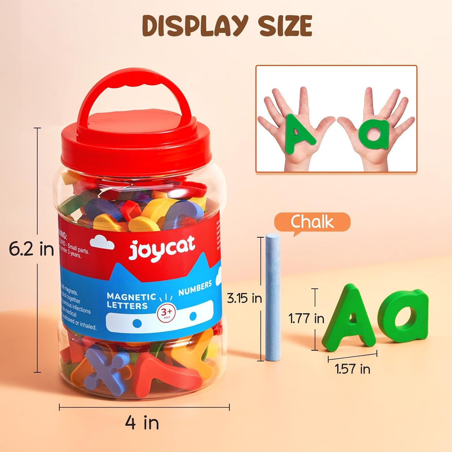 HotJoyCat 78 Pieces Magnetic Letters Numbers Alphabet Fridge Magnets ABC 123 Preschool Educational Learning Plastic Colorful Toy Set Uppercase Lowercase Math Symbols for Toddlers Kids 3+