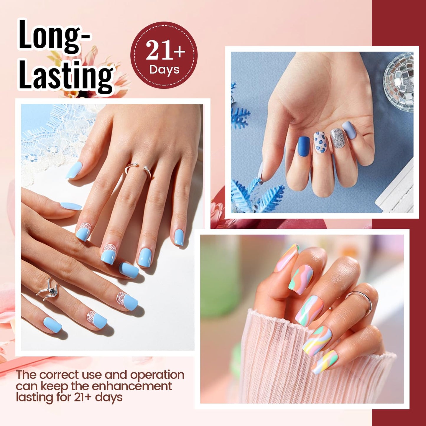 HotJODSONE Gel Nail Polish Kit with U V Light 32 Colors Gel Polish Nail + 4 Functional Adhesive Bottles Kit Soak Off Manicure Tools Gifts for Women