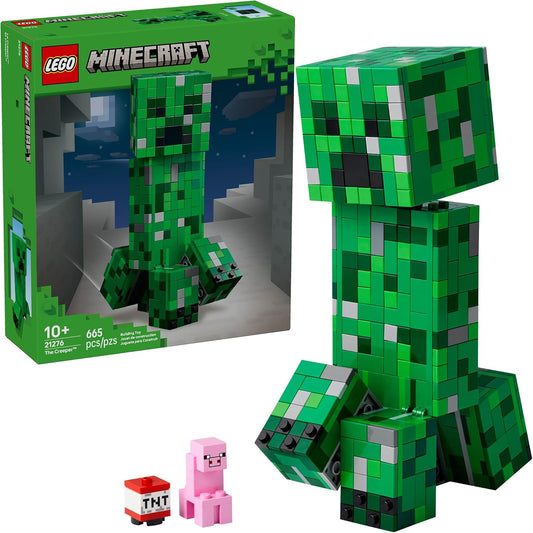 HotLEGO Minecraft The Creeper Kids Building Toy - Minecraft Toy for Boys & Girls, Ages 10+ - Room Decor for Gamers w/ 1st Version Creeper Minifigure - Gift for Birthdays - 21276