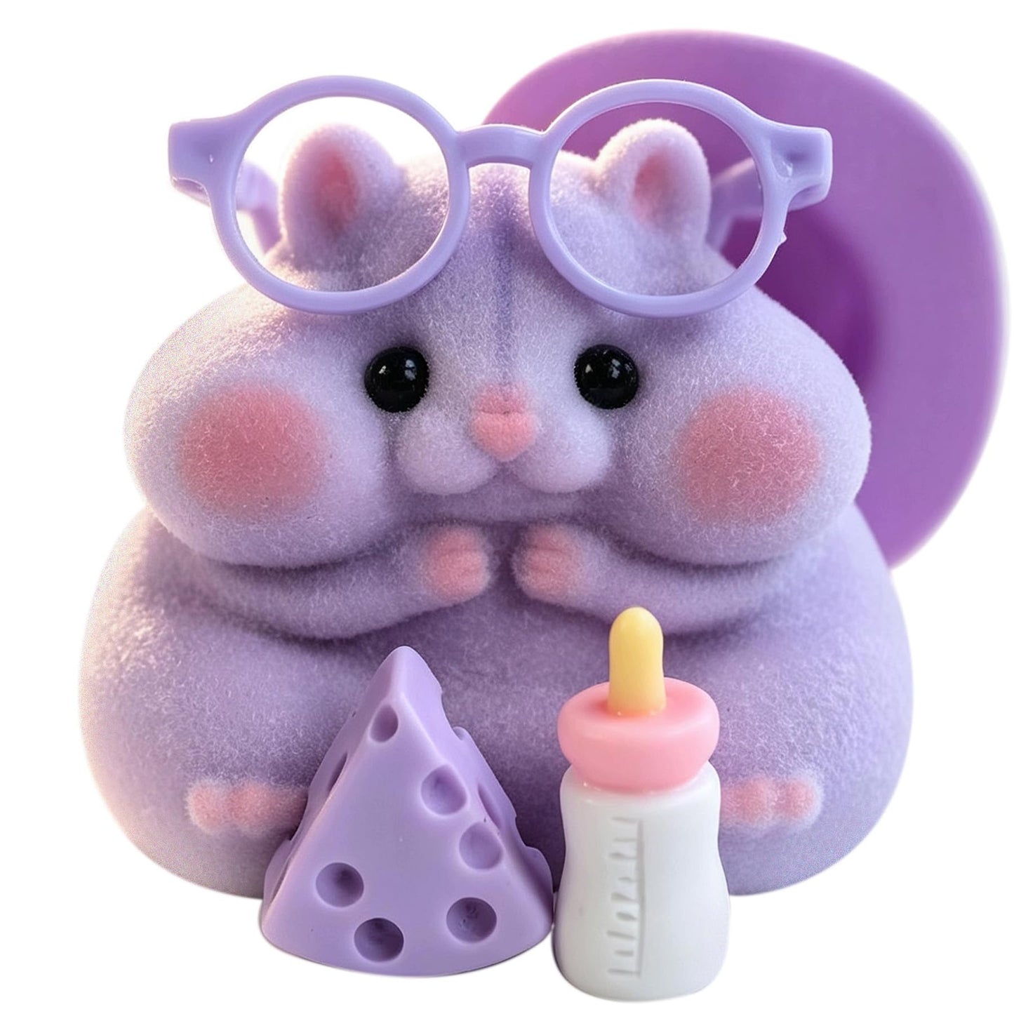 HotHandmade Taba Squishy Hamster Toy, Cute Squishy Hamster Fidget Toy, Realistic Hamster Toy, Soft Silicone Mochi Furry Toy, Stress Relief Gift for Adults & Kids, Sensory Anxiety Plushie (Pink)