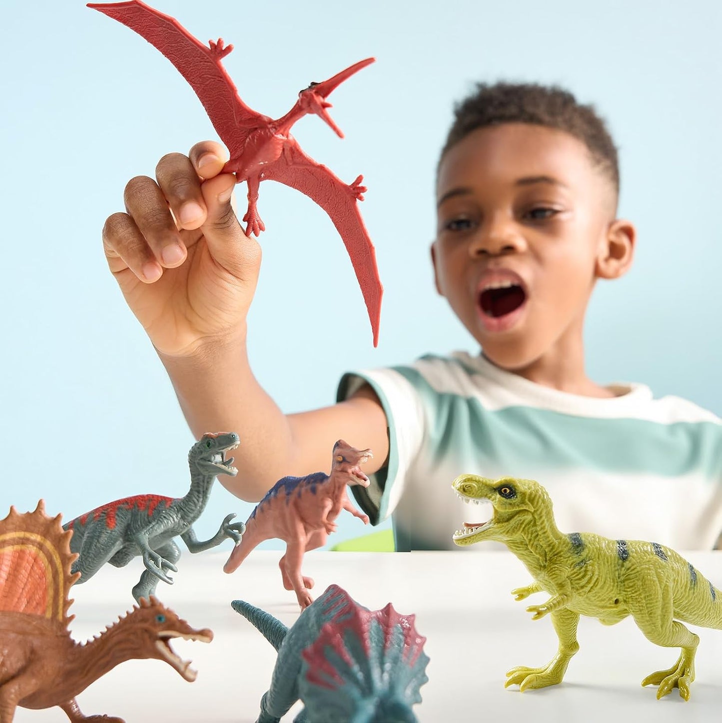 Hot JOYIN Dinosaur Toys for Kids 3-5, 17 PCS Realistic Dinosaur Figures with Activity Play Mat & Storage Cage, Ideal Kids Toys for 3 Year Old Boys, Animals Toy for Boys Birthday Gifts