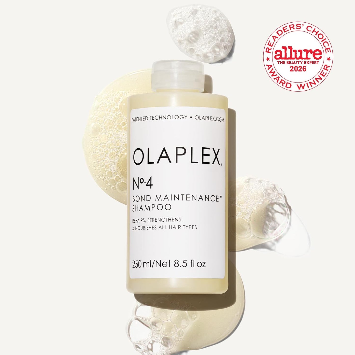 HotOlaplex N°.4 Bond Maintenance™ Hair Strengthening Shampoo: Repairs Damage & Defend Against Future Breakage | Replenishes Hydration | For Coily, Curly, Straight, and Wavy