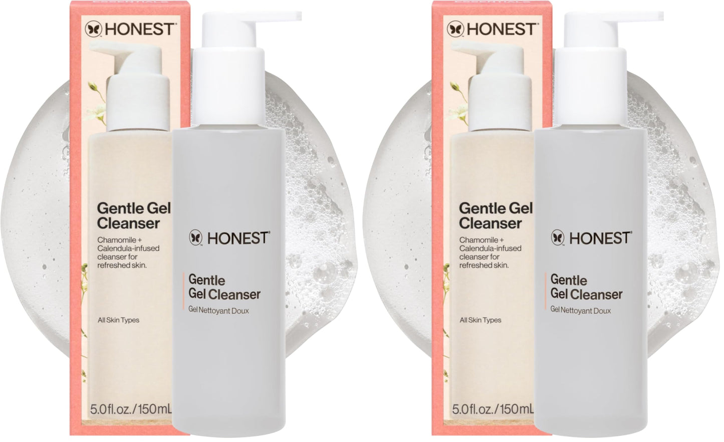 HotHonest Beauty Gentle Gel Daily Face Cleanser, Calms, Refreshes, Hydrates, Vegan Safe for Sensitive Skin, 5 fl oz