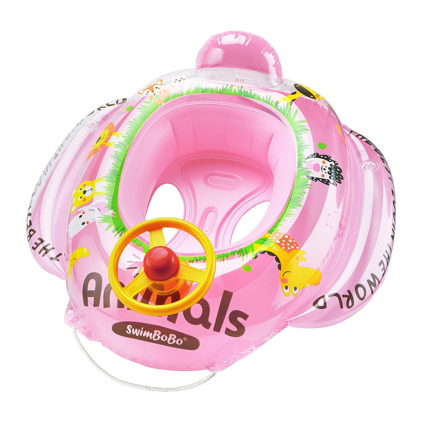 Hot Swimbobo Toddler Pool Float with Seat Boat Inflatable Ride-on Airplane Baby Floatie for Kids Outdoor Toy