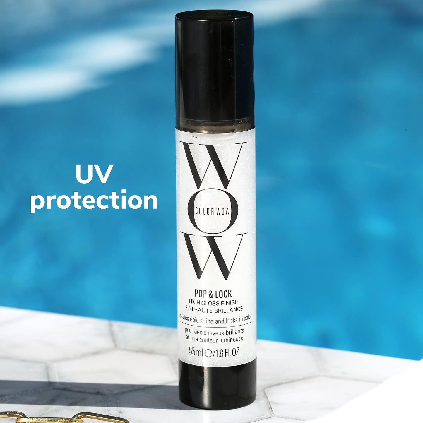 HotCOLOR WOW Pop and Lock High Gloss Finish, Frizz Control Serum to Add Shine and Seal Split Ends