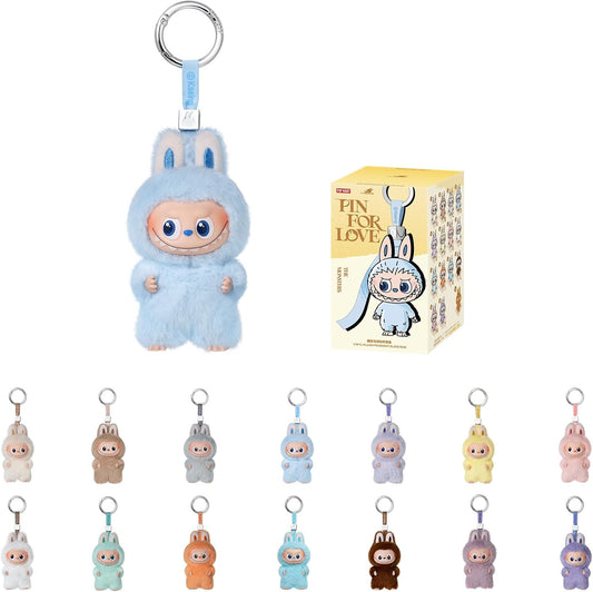 Hot POP MART THE Monster Pin for Love Blind Box (A–M) Single Box | Mini Labubu Doll Blind Box Mystery Box Keychain – Vinyl Plush Pendant, Bag Charms, Holiday & Birthday Gift for Kids