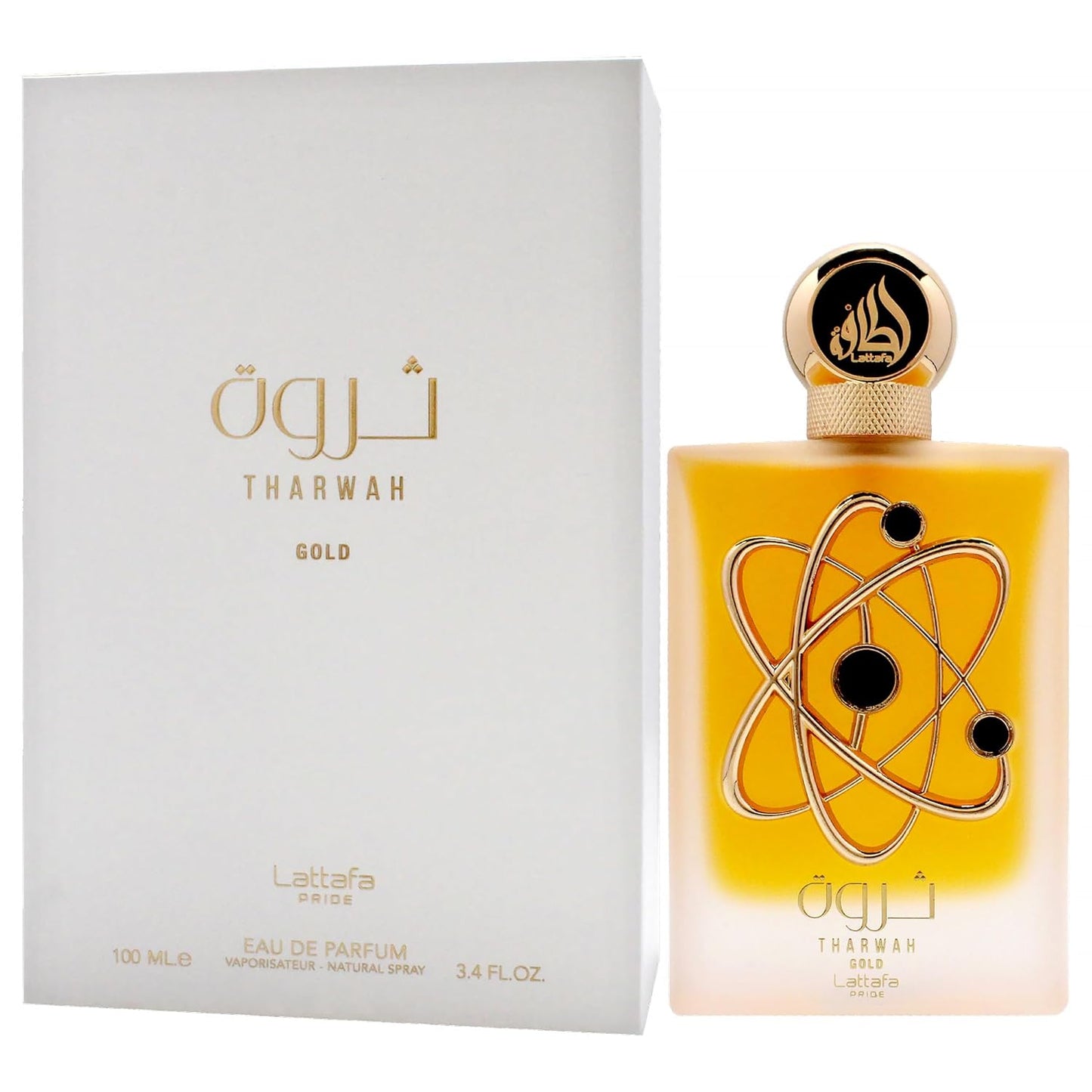 Hot Lattafa Perfumes Tharwah Gold for Unisex Eau de Parfum Spray, 3.4 Ounce