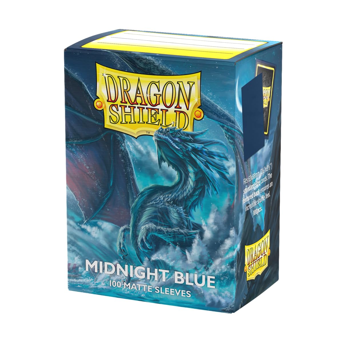 Hot Dragon Shield | Standard Size Card Matte Sleeves | 100 CT - Smooth & Tough Premium TCG Sleeves | Compatible with Pokemon, Flesh & Blood, One Piece & Magic the Gathering | Midnight Blue