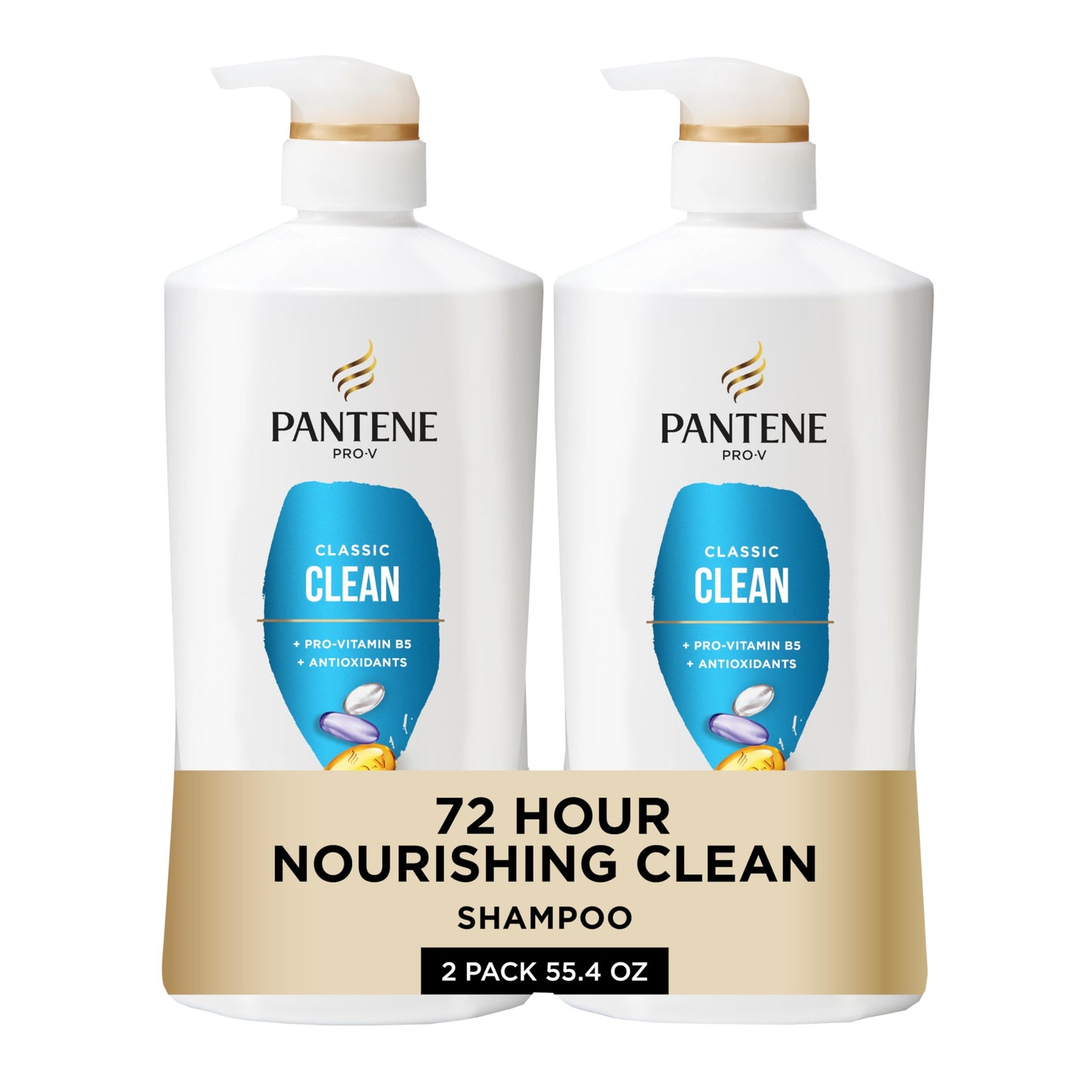 HotPantene Shampoo, Sheer Volume - Lightweight Nourishment for Fine, Color-Treated Hair, 72-Hour Fullness and Body, 27.7 Oz Each, 2-Pack + Miracle Rescue Shot (0.5 Oz)