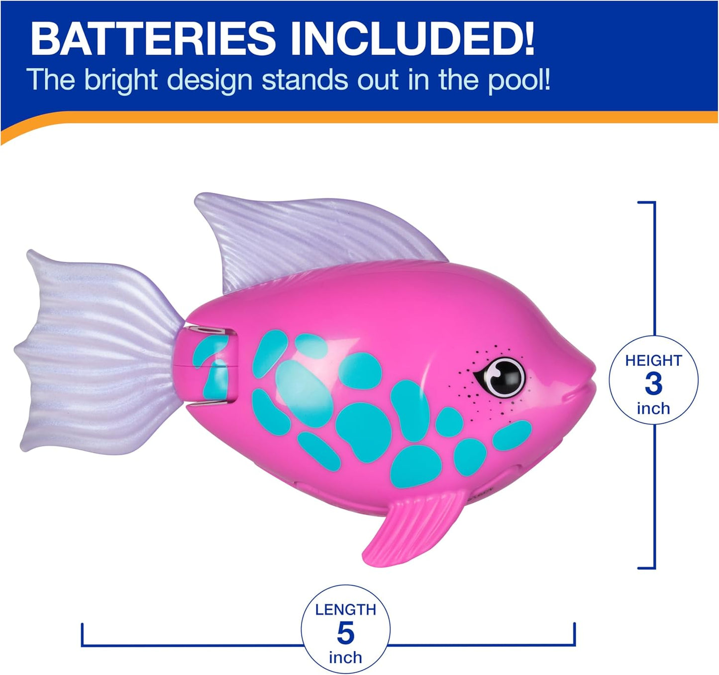 HotSwimWays Rainbow Reef Fish Toy, Kids Swimming Accessories & Water Toys, Learn to Swim Pool Toys for Kids Ages 5 & Up, Batteries Included, Tuna Turner | Realistic Swimming Patterns Inspire Imaginative Play, Toy Supports Swimming Skills, Coordination, an