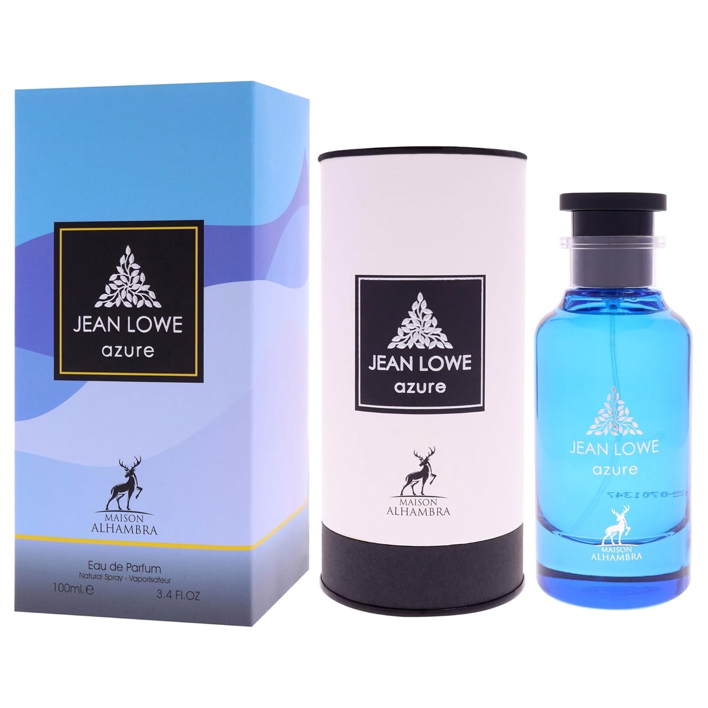 Hot Maison Alhambra Jean Lowe - Azure for Unisex - 3.4 oz EDP Spray | Citrus, Fresh, Spicy, Amber – Long-Lasting Fragrance for Unisex, 3.4 Ounce / 100 ml