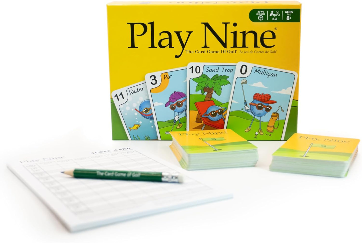 HotPlay Nine The Card Game of Golf, Ages 8 and Up, Couples Date Night Gift, Game Night Favorite, 15 Min Gameplay, Family Friendly Card Game for Kids, Teens & Adults, Great Golf Gift