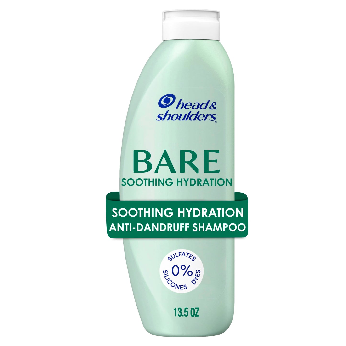 HotHead & Shoulders Anti-Dandruff Shampoo, BARE Soothing Hydration Twin Pack, 1% Pyrithione Zinc, Dry Scalp Relief, Free of Sulfates, Silicones, Dyes, 13.5 Fl Oz Each