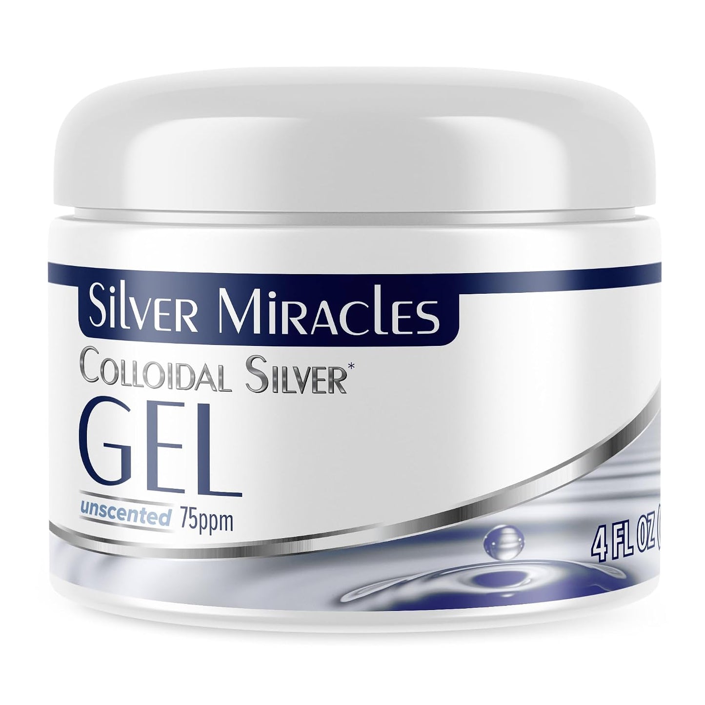 HotSilver Miracles - Colloidal Silver Gel - Nano Silver Gel Wound Care - Healing Ointment for Burns & Irritated Skin - for All Skin Types - 4 Oz Unscented
