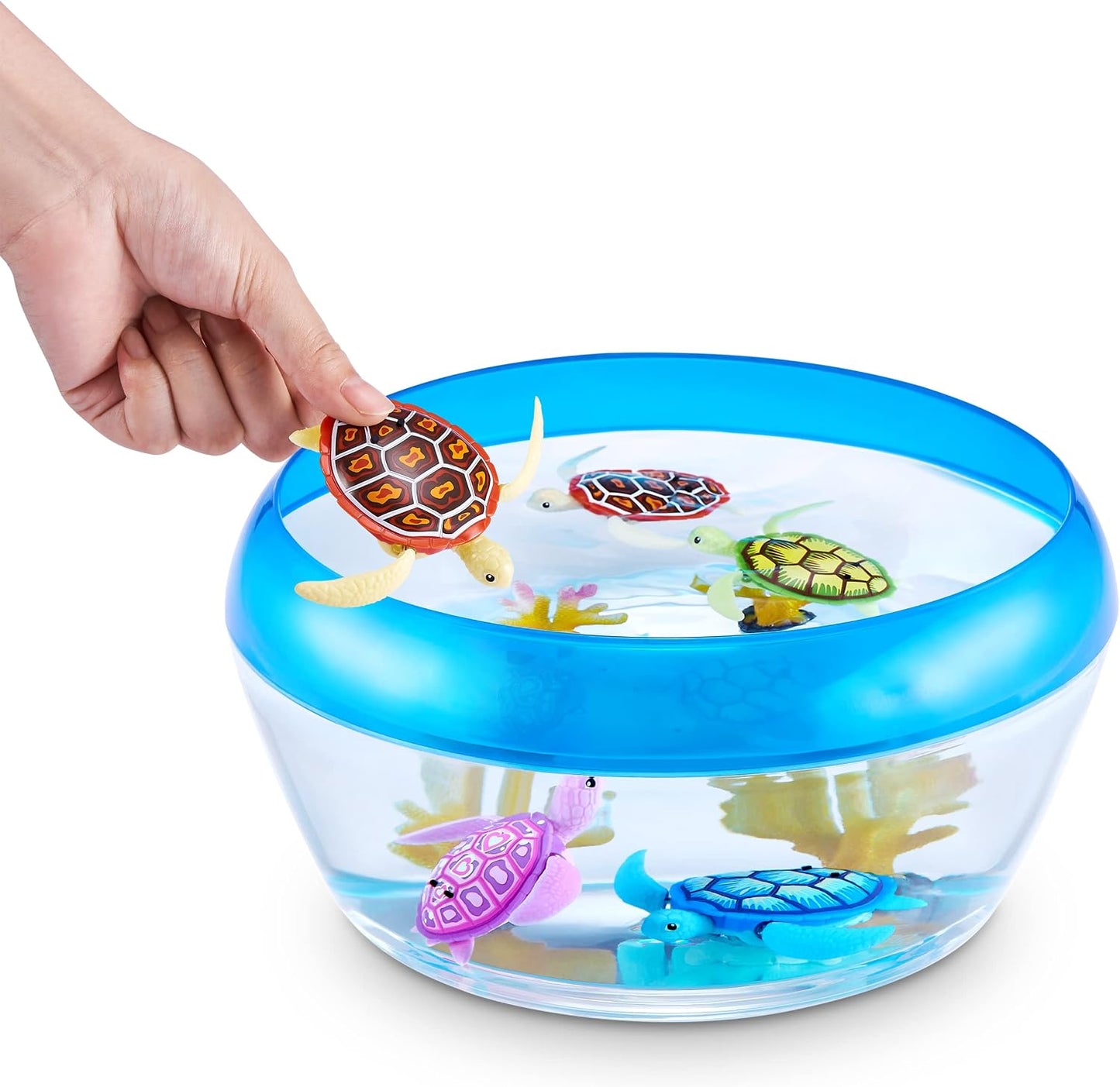 HotRobo Alive Robo Turtle Robotic Swimming Turtle (Green + Pink) by ZURU Water Activated, Comes with Batteries, Exclusive (2 Pack)