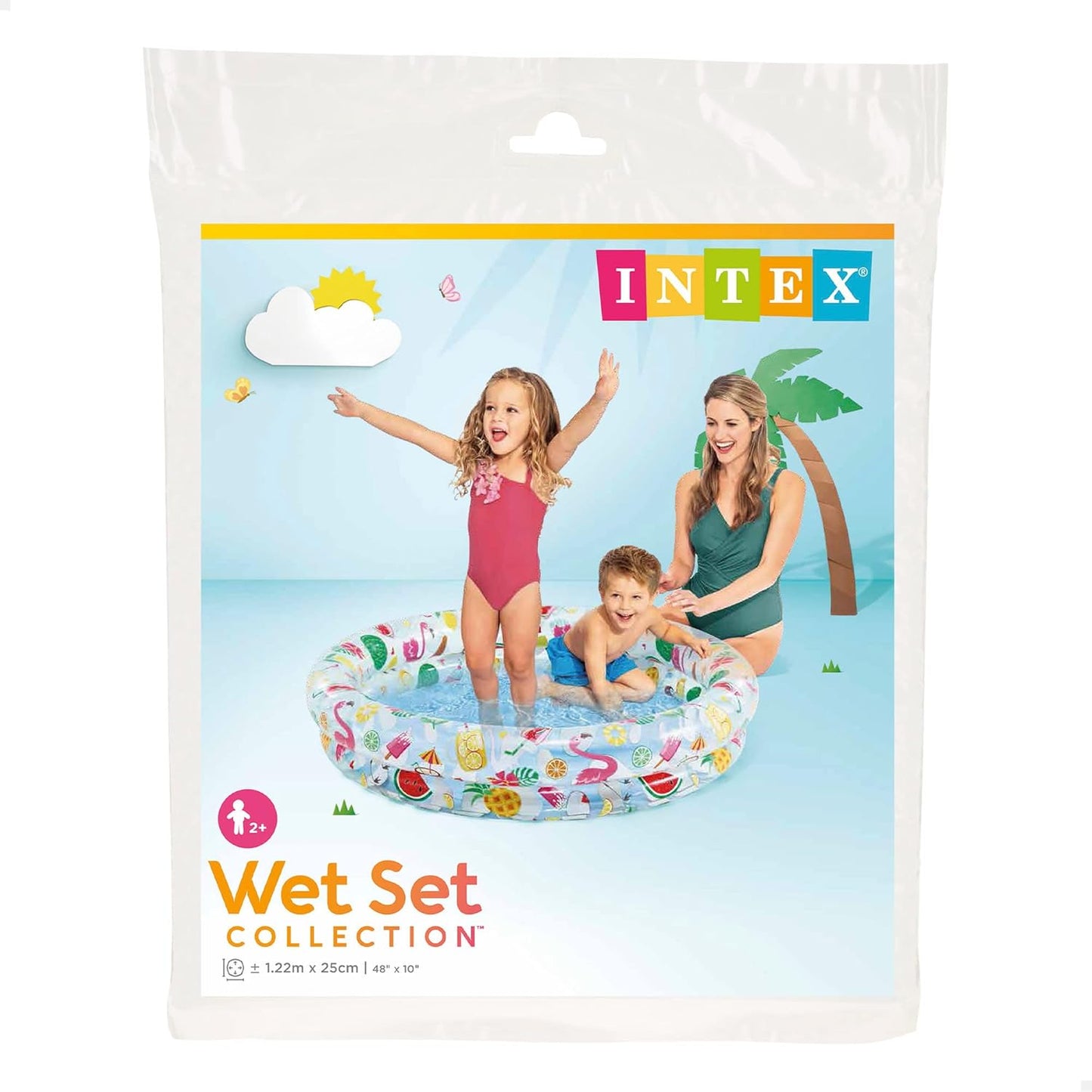 Hot Intex Inflatable Stars Kiddie 2 Ring Circles Swimming Pool (48" X 10") [Assorted Styles]