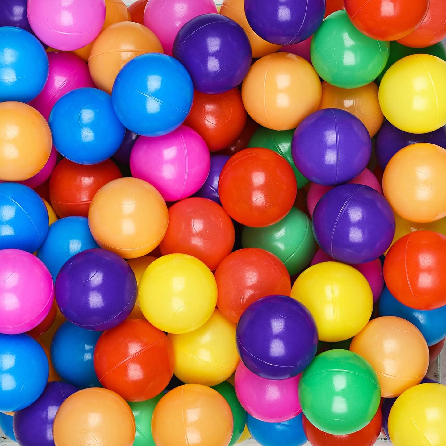 HotHovenlay Ball Pit Balls Phthalate Free BPA Free Crush Proof Plastic - 7 Bright Colors in Reusable Play Toys for Kids with Storage Bag