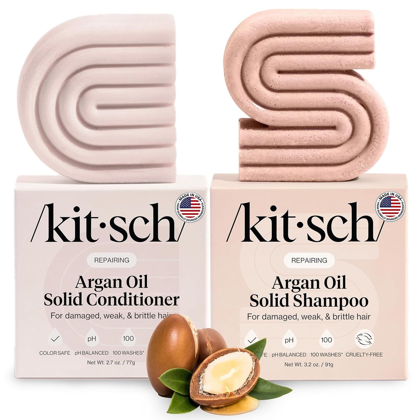 HotKitsch Rosemary & Biotin Shampoo and Conditioner Set for Hair Growth | Strengthening, Thickening Hair Care – Volumizing Shampoo and Conditioner Bar – Paraben, Sulfate & Silicone Free – 2 pack