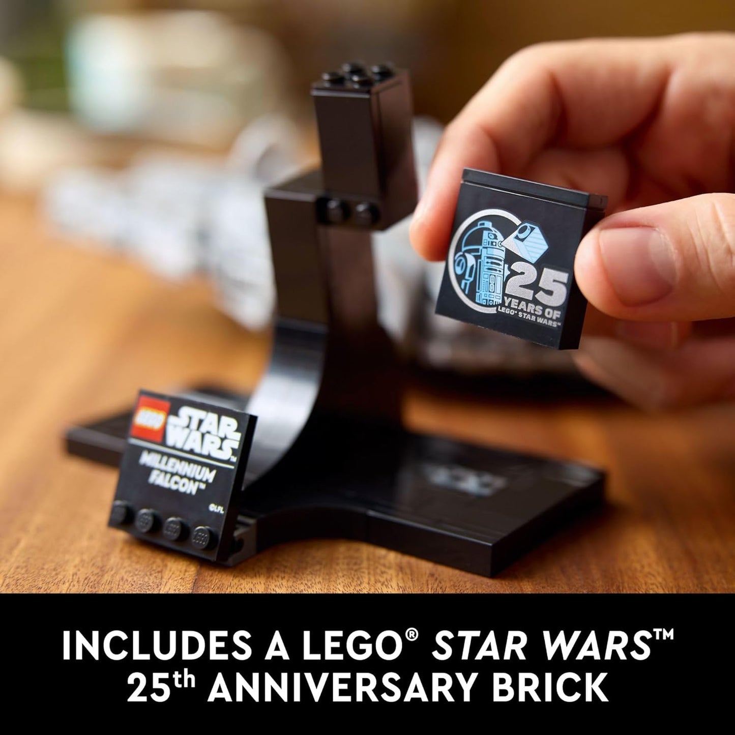 HotLEGO Star Wars Millennium Falcon 25th Anniversary Collectible - DIY Building Set for Adults, Men & Women, Ages 18+ - A New Hope Model with Display Stand - Star Wars Gift - 75375