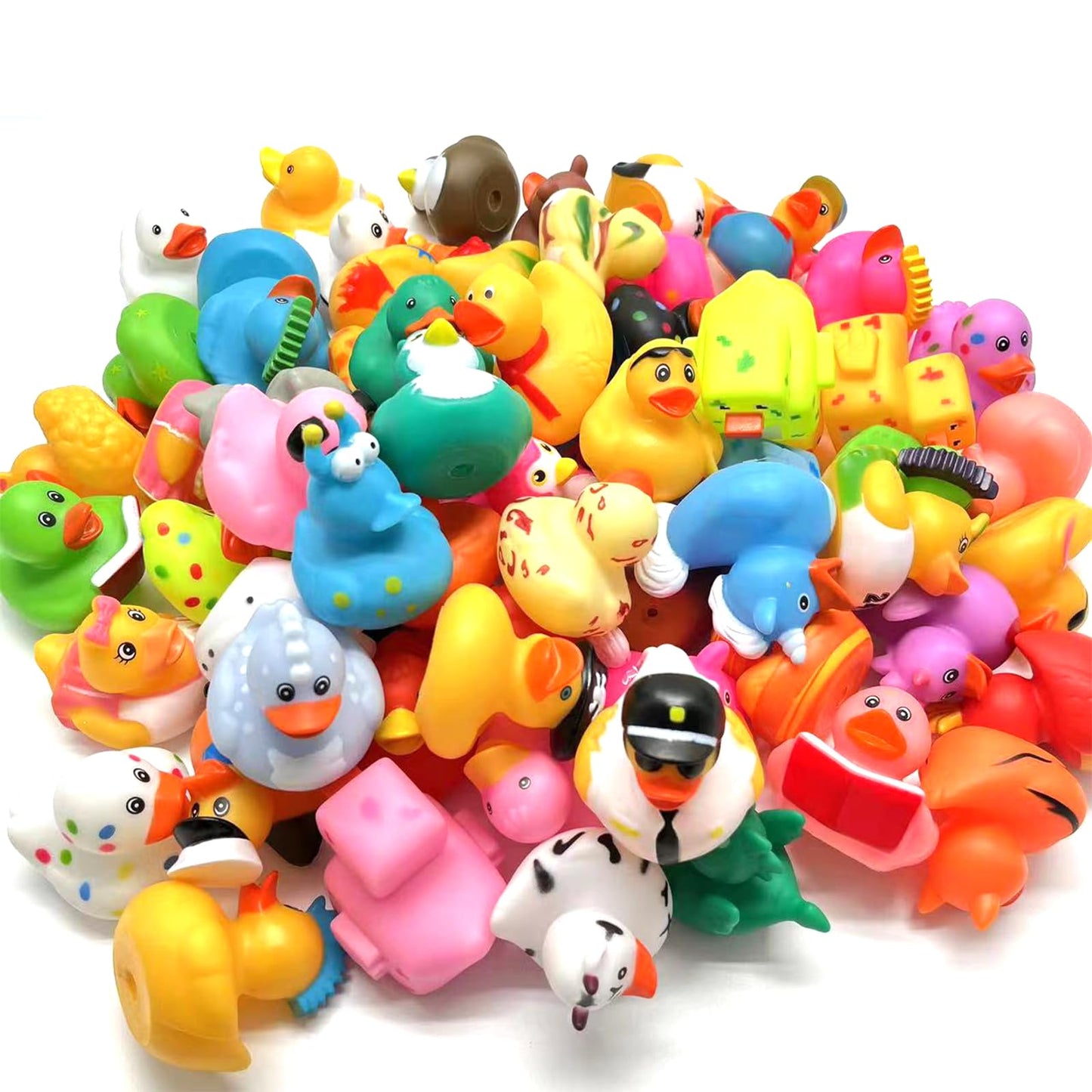Hot LINICE 30 Pcs Rubber Ducks, Random Assortment Ducks Bulk, Mini Rubber Duckies for Toddler Baby Bath Toys, Kids Bath Pool Toys Birthday Gifts Party Favors