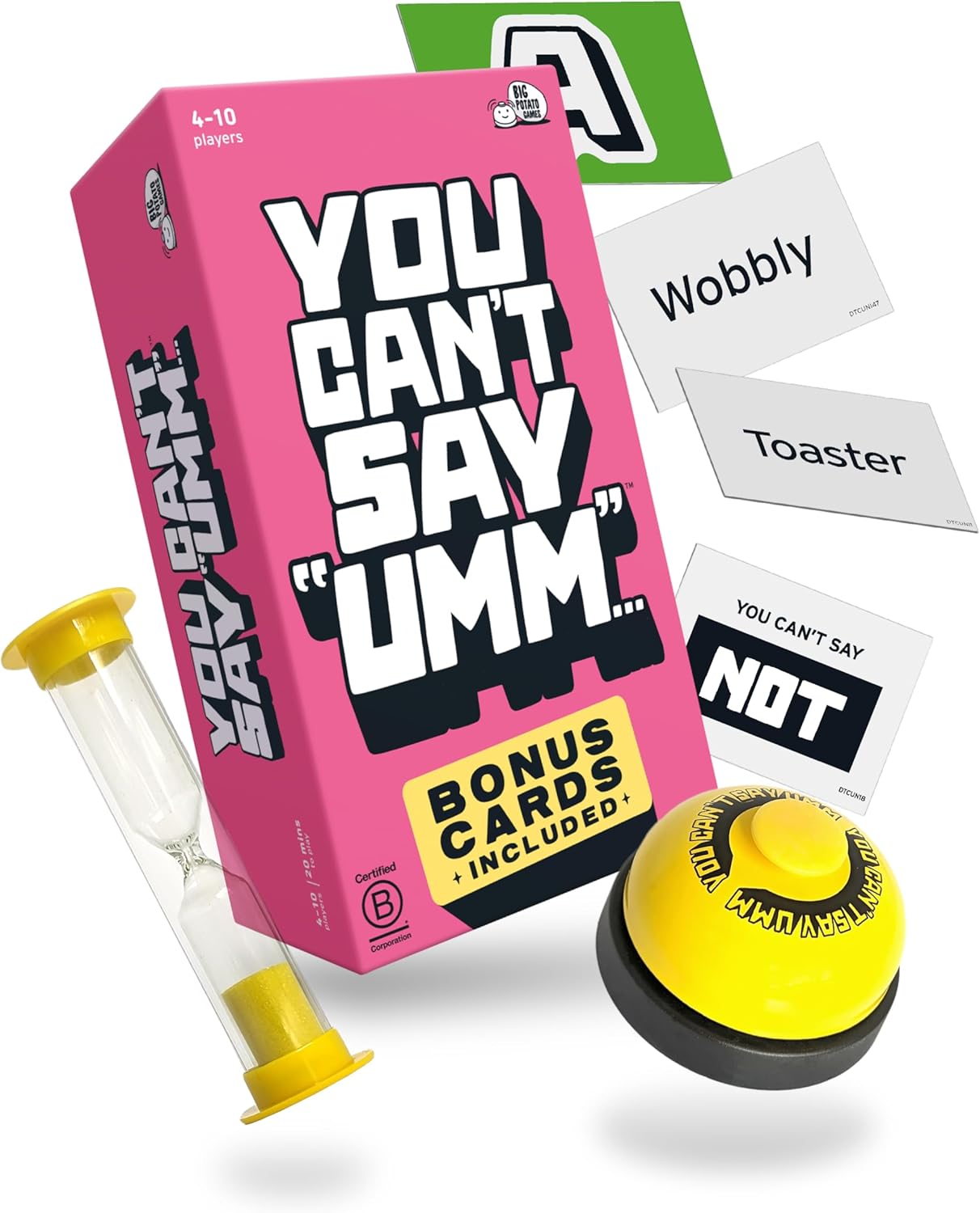 HotYou Can't Say UMM Party Game for Kids and Adults, Ages 8+ | Beat the Timer, Rivals Ding the Bell, Rules Change Each Round, Quick and Competitive, 4-10 Players, Backyard BBQ Fun