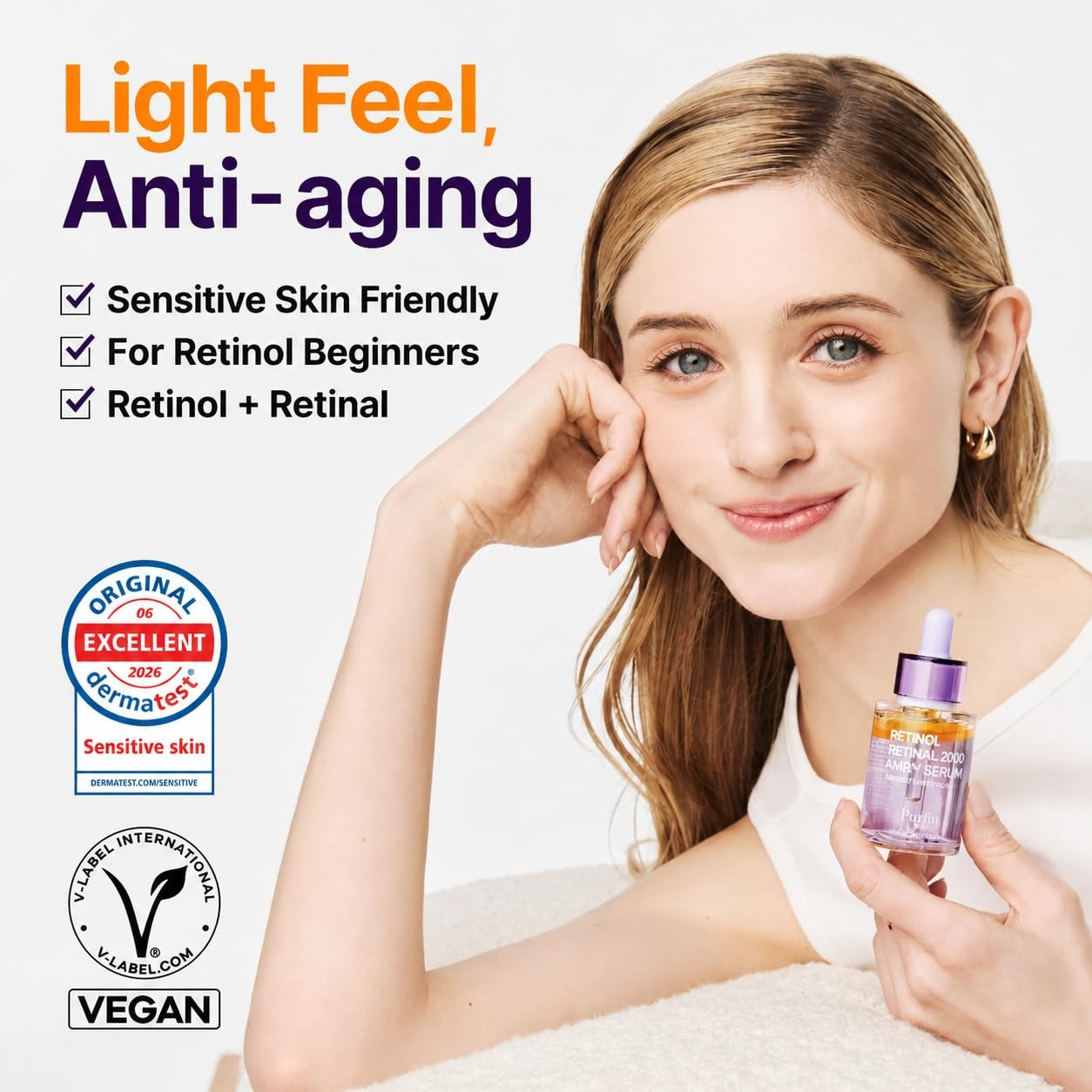 HotPURITO Retinol 0.1% + Retinal 0.1% Anti-Aging Facial Serum | for Wrinkles, Fine Lines & Firmer Skin | Dual Retinoids with NAD+, Improve Elasticity & Skin Texture | Korean Skincare, 30mL 1.01 fl.oz