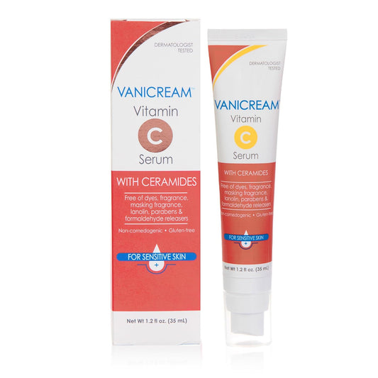 HotVanicream Vitamin C Serum, 1.2 Fl Oz, Formulated without Common Irritants for Sensitive Skin, Milky and Lightweight, Boosts Glow, Dermatologist-Tested