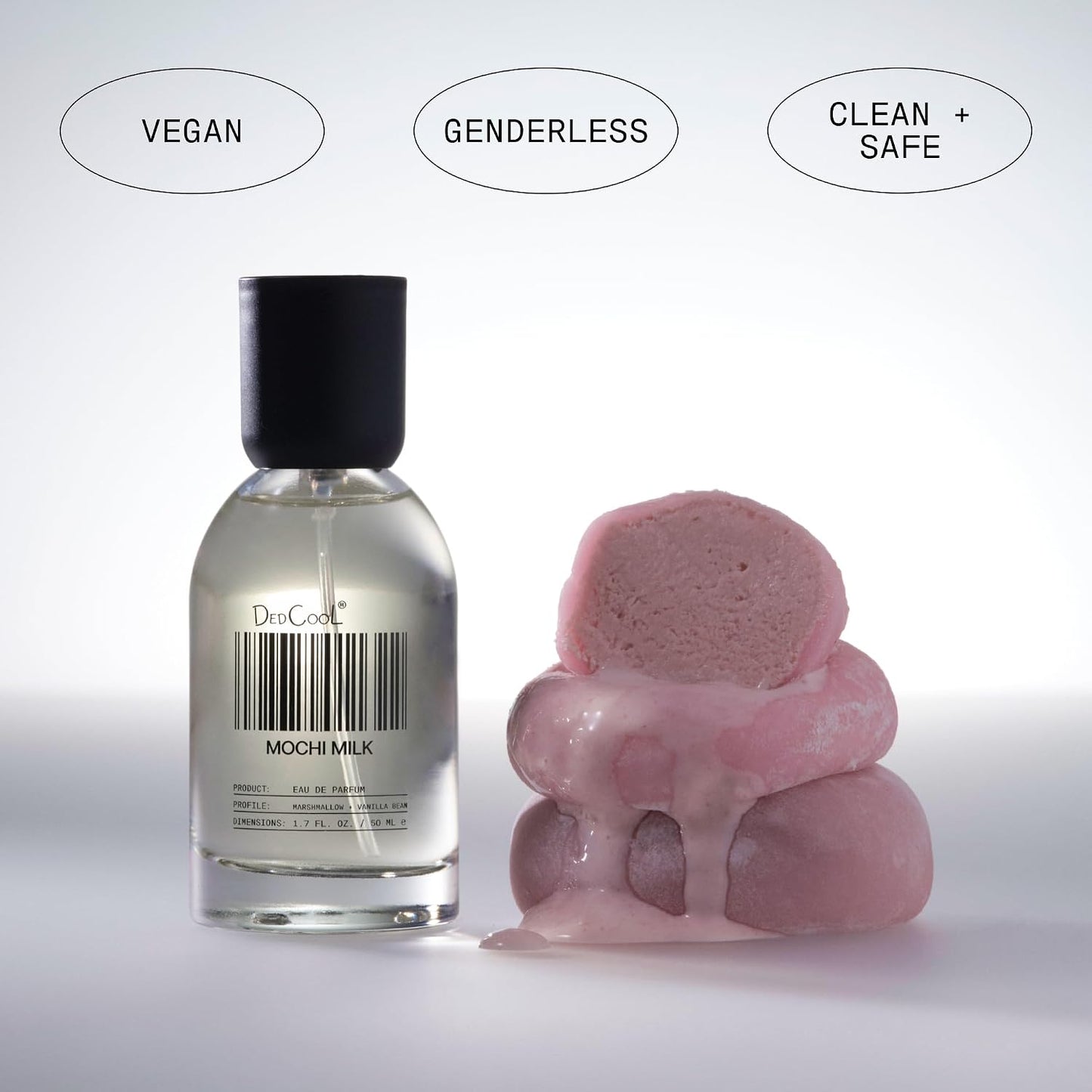 Hot DedCool, Eau de Parfum, Mochi Milk, Clean Unisex Fragrance, 1.7 fl oz | Peach nectar, marshmallow & sweet rice milk notes, non-toxic & vegan
