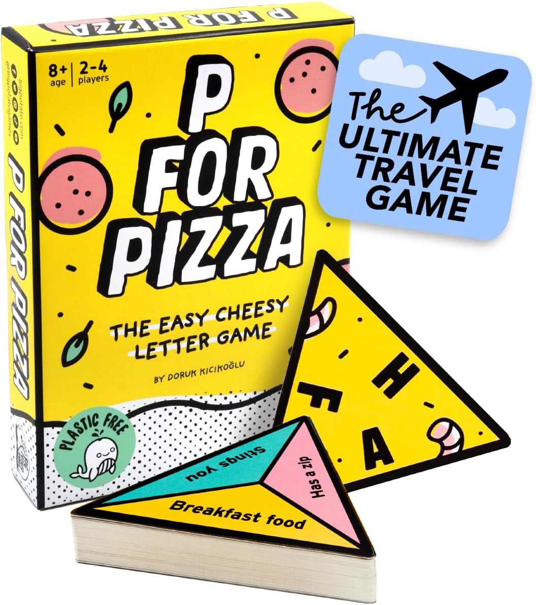 Hot Big Potato P for Pizza: Family Card Game | Great for Adults and Kids | Perfect Lightweight Travel Fun for Any Occasion | The Ultimate Travel Card Game