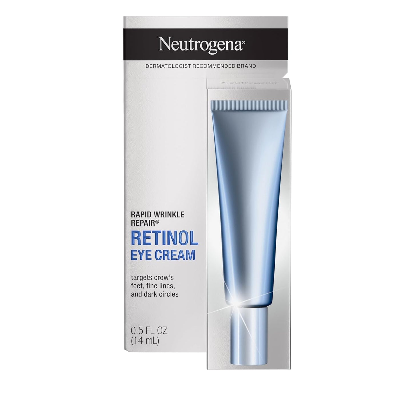 HotNeutrogena Rapid Wrinkle Repair Retinol Eye Cream for Dark Circles, Daily Anti-Aging Under Eye Cream with Retinol & Hyaluronic Acid to Fight Fine Lines, Wrinkles, & Dark Spots, 0.5 fl. oz