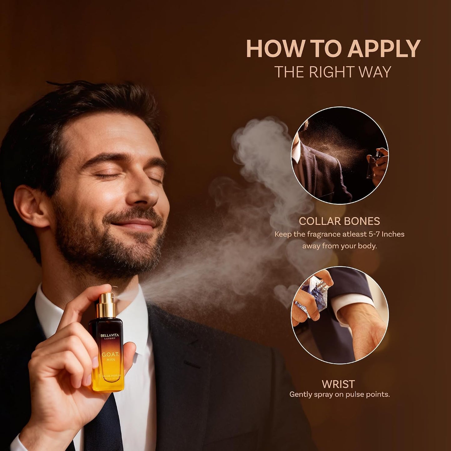 HotBellaVita Luxury Men's Perfume Gift Set with CEO Man, G.O.A.T., KLUB & OUD | 4 x 20ml (80ml) | Long Lasting Perfume for Men | Citrus, Woody, Patchouli & Caramel Notes | Gift for Father's Day