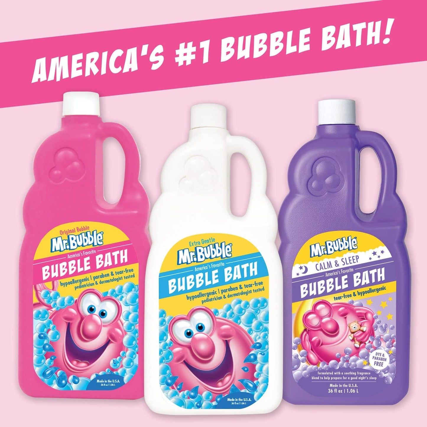 HotMr. Bubble Extra Gentle Bubble Bath - Hypoallergenic, Tear Free Bubble Bath Solution Perfect for Sensitive Skin (Pack of 2 Bottles, 16 fl oz Each)