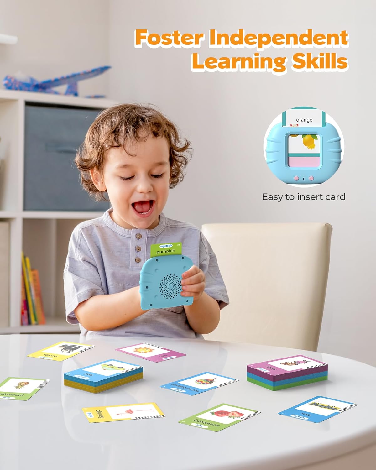 Hot Airbition Talking Flash Cards for Toddler 1 2 3 4 Year Olds, 510 Words | Montessori Language Learning Toys with 31 Themes, Children's Sensory Toys, Pocket Speech Therapy Device for Children