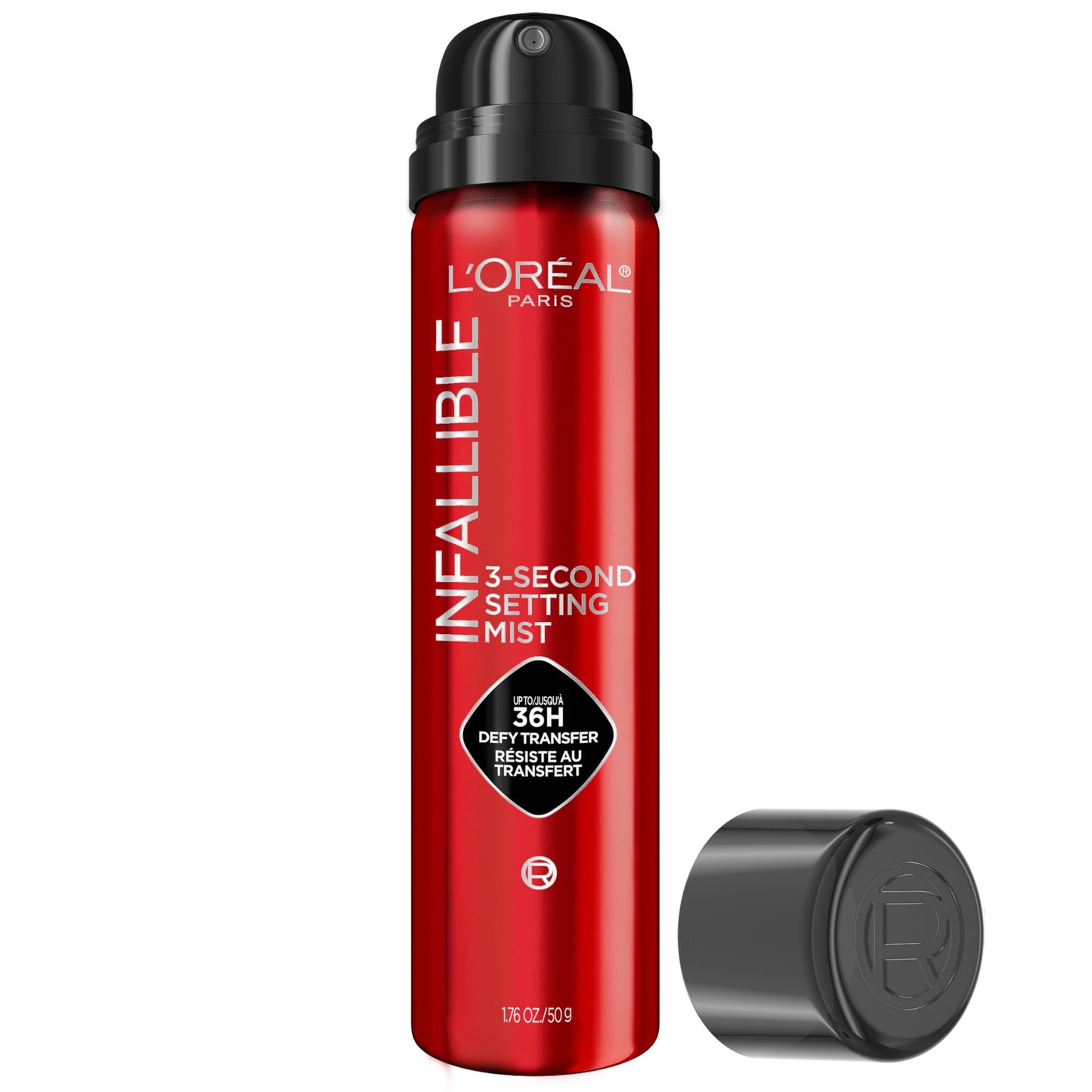 HotL'Oreal Paris Infallible XL 3-Second Setting Spray Mist, Microfine Mist for up to 36HR Wear, Clear, 3.9 Oz