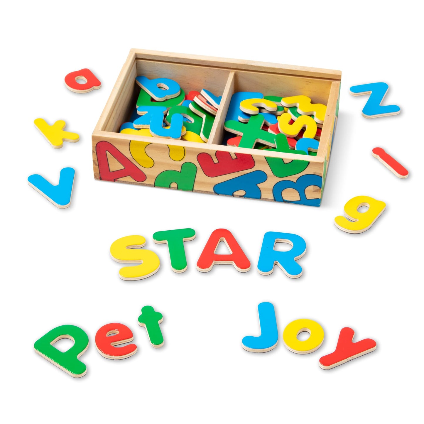 Hot Melissa & Doug Deluxe Magnetic Letters and Numbers Set – 89 Wooden Alphabet Magnets & Numbers, Educational Learning Toys for Preschool Kids Ages 3+