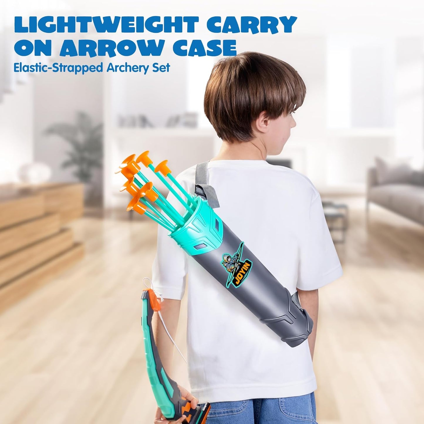 HotJOYIN Kids Bow and Arrow Set, LED Light Up Archery Toy Set with 9 Suction Cup Arrows, Target & Arrow Case, Indoor and Outdoor Hunting Play Gift Toys for Kids, Boys & Girls Ages 6-12