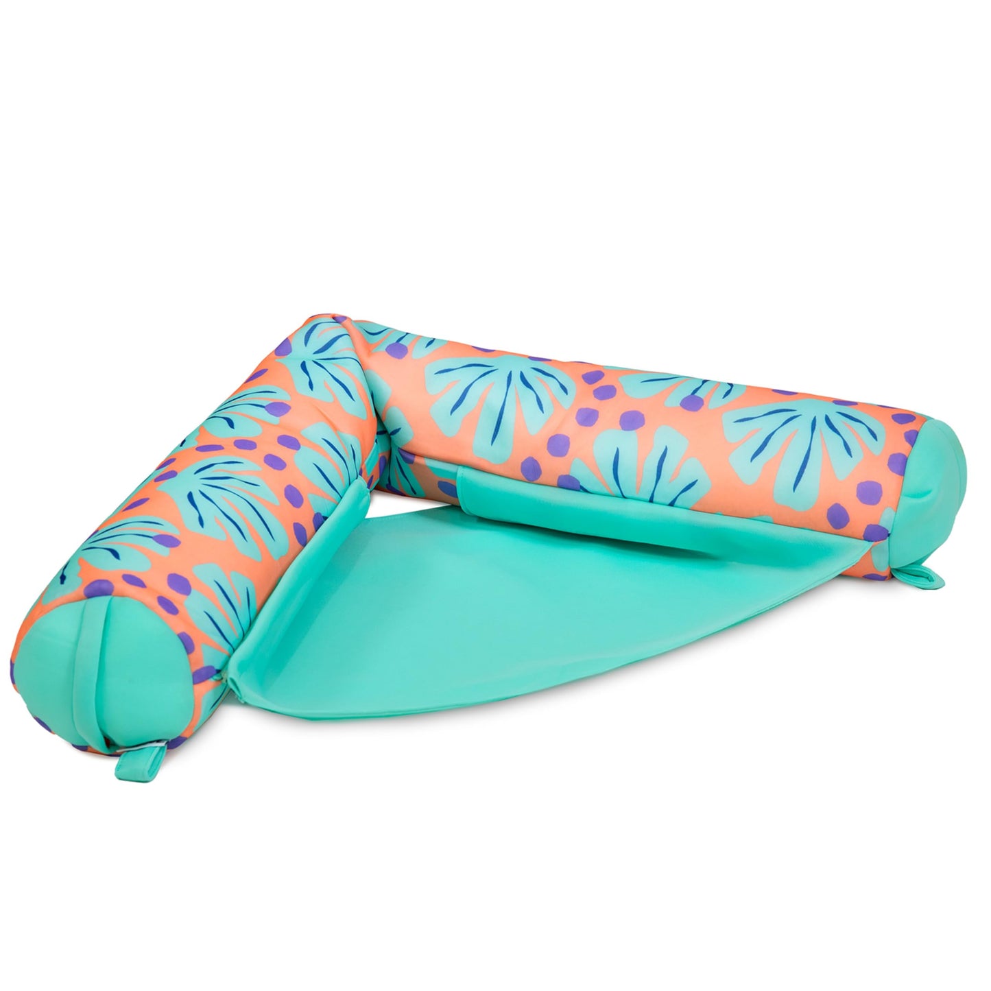 HotBig Joe Noodle Sling No Inflation Needed Pool Seat with Armrests, Blurred Blue Double Sided Mesh, Quick Draining Fabric, 3 feet