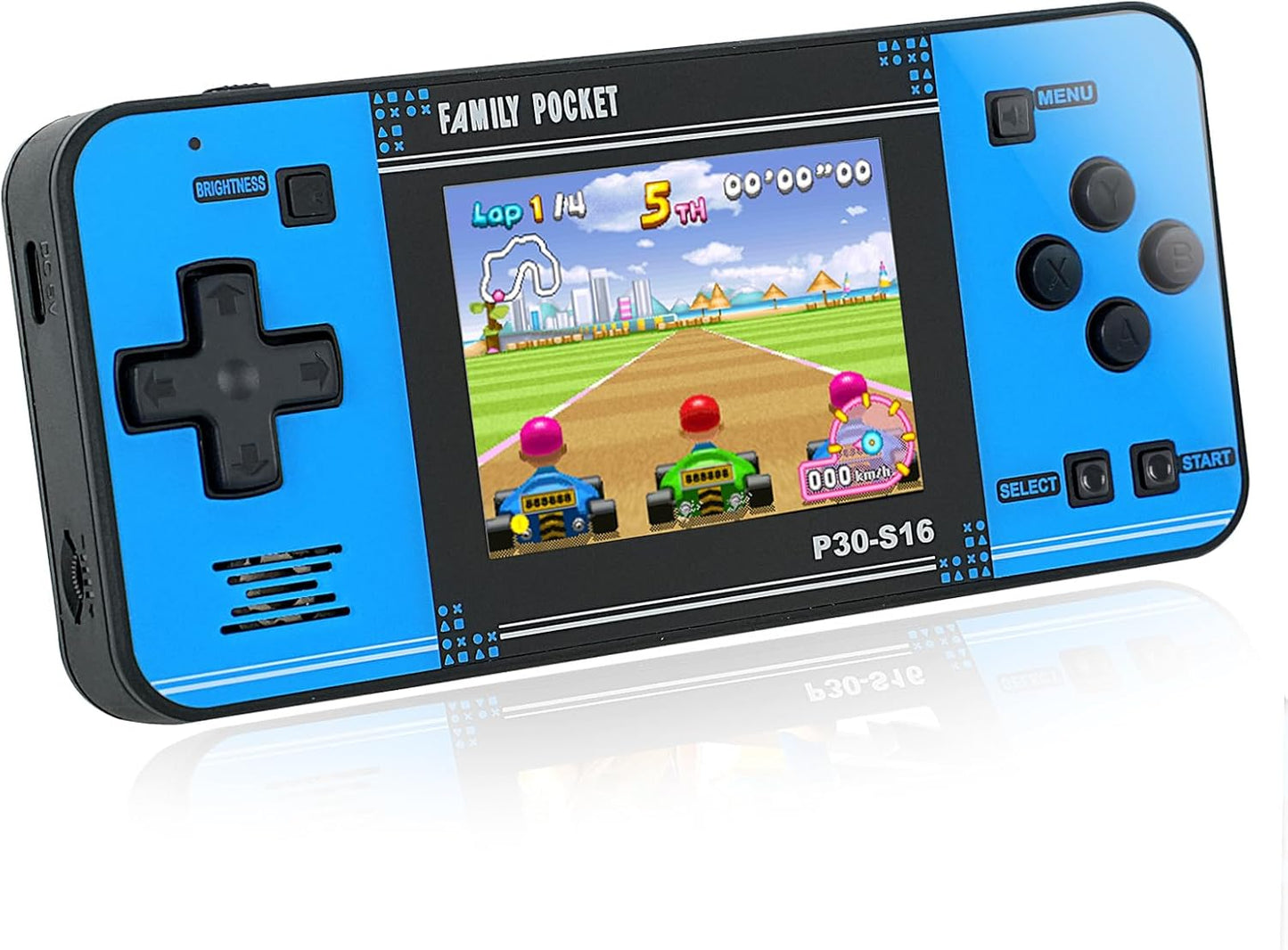 Hot Handheld Game for Kids -Preloaded 220 Retro Video Games, Portable Gaming Player with Rechargeable Battery 3.0" LCD Screen, Mini Arcade Electronic Toy Gifts for Boys Girls (Black+Blue)