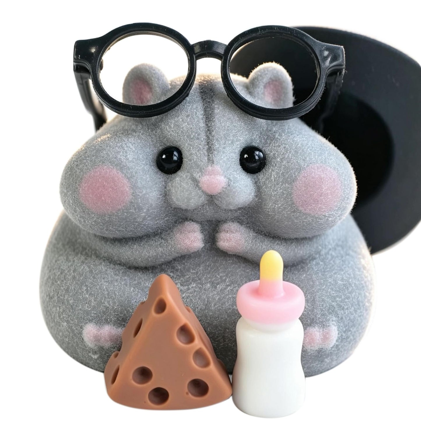 HotHandmade Taba Squishy Hamster Toy, Cute Squishy Hamster Fidget Toy, Realistic Hamster Toy, Soft Silicone Mochi Furry Toy, Stress Relief Gift for Adults & Kids, Sensory Anxiety Plushie (Pink)