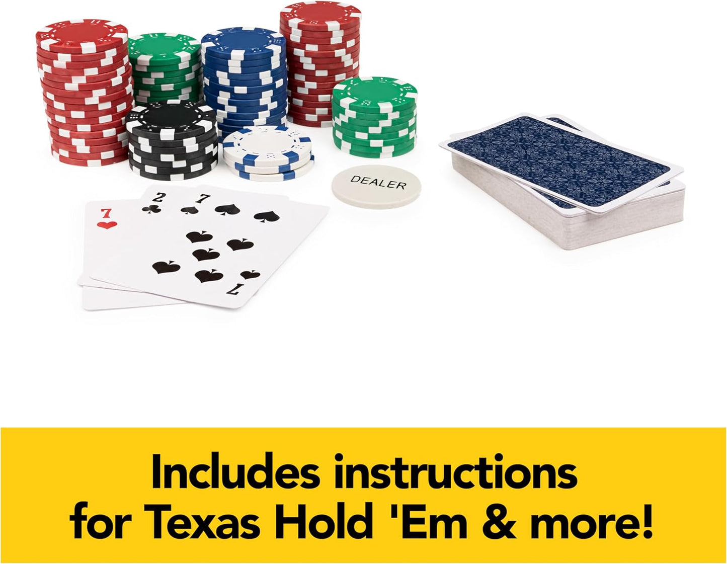 HotSpin Master Games, Cardinal Classics, 300-Piece Poker Set with Aluminum Carrying Case & Professional Weight Chips & Poker Dice, for Ages 8+