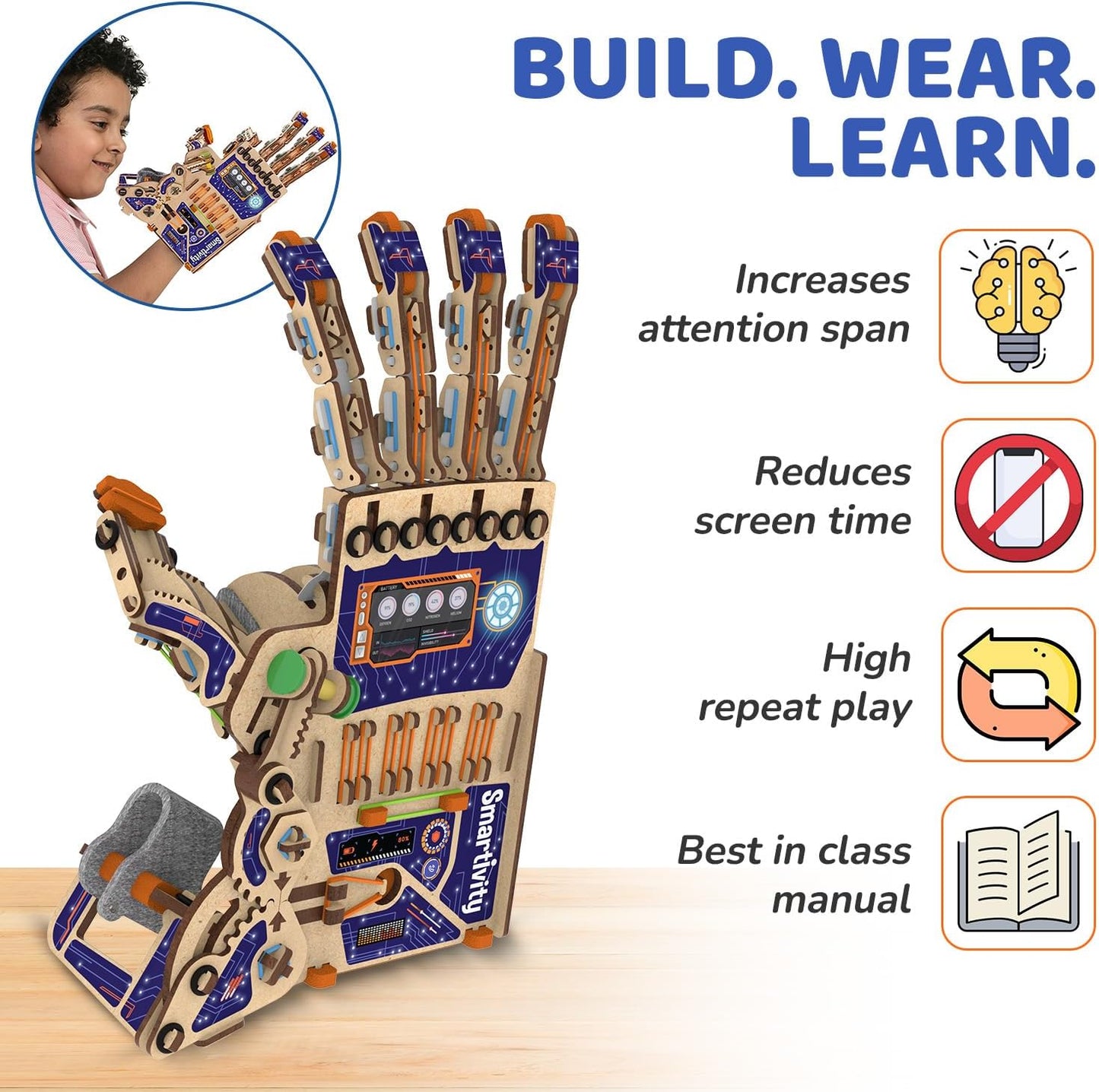 Hot Smartivity DIY Robotic Mechanical Hand STEM Toy for Kids 8-14 Years Old | Parents Choice Award Winner I Birthday Gift for Kids | Engineering Kit for 8, 9, 10, 11, 12, 13, 14 Years Old Boys & Girls