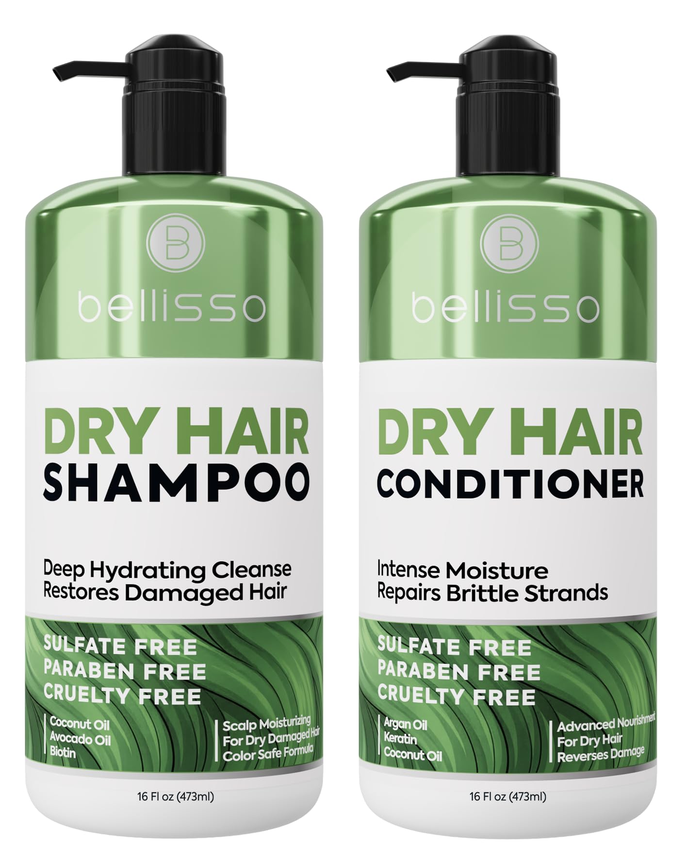 HotBiotin Shampoo and Conditioner Set - Sulfate and Paraben Free Treatment for Men and Women - Hair Thickening Volumizing Products to Help Boost Thinning Hair with Added Keratin
