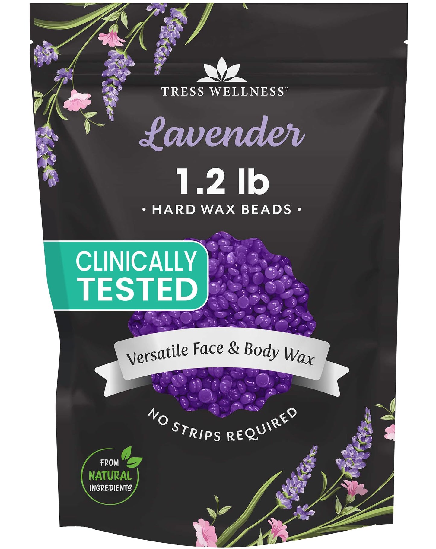 HotTress Wellness Wax Beads - Award Winning - Safe for Skin - Dermatologically Tested - At-Home Kit for Bikini, Brazilian & Full Body - Bikini Star 1.2lb