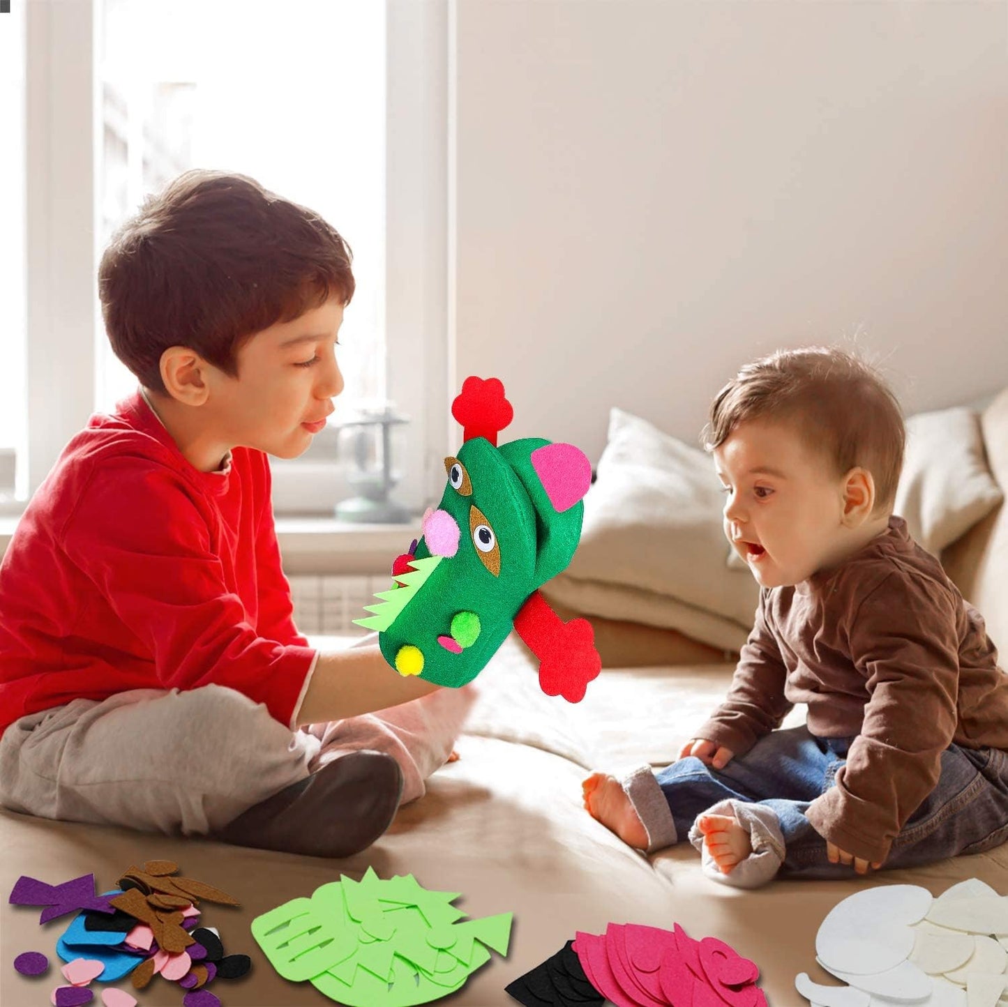 Hot WATINC Hand Puppet Making Kit, Felt Sock Puppet Toys for Kids (Animals) | 6 Styles, Make Your Own Storytelling & Role Play Crafts, Creative Group Activity, Party Favors & Gifts for Kids Ages 4-8